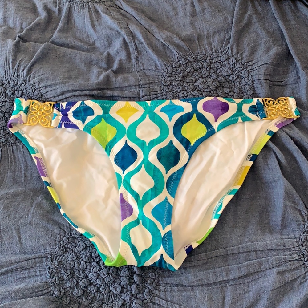 Trina Turk Ogee Teal blue bottom 6